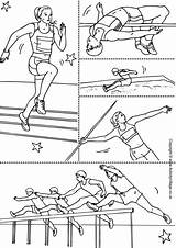 Olympic Pintar Atletismo Olympische Fisica Athletes Atleta Sporten Colorare Escolares Activityvillage Detailed sketch template