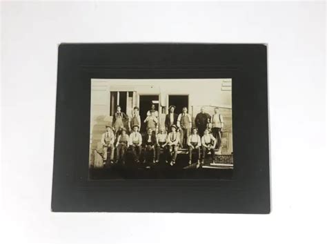 vintage late 1800 s early 1900 s cabinet card carpenters working