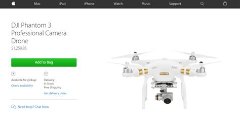 apple store begins selling drones dronelife