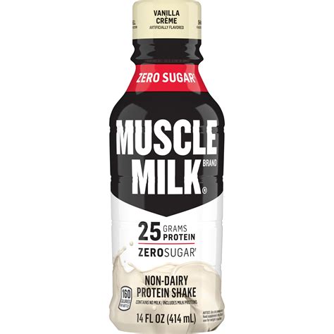 Muscle Milk Zero Sugar Vanilla Creme Artificially Flavored Non Dairy