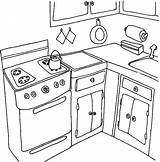 Kitchen Coloring Pages Water Stove Boiling Color Drawing Getcolorings Getdrawings Printable sketch template