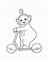 Teletubbies Scooter sketch template
