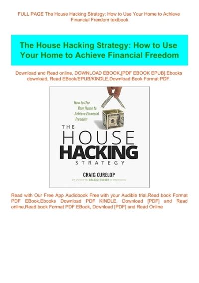 full page  house hacking strategy     home  achieve financial freedom textbook
