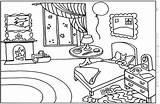 Goodnight Chambre Coloriage Fantaisie Pajama Coloriages Bâtiments sketch template