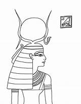 Hathor Drawing Line Printable Colorable Kv Representation Based Her Joanannlansberry sketch template