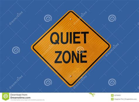 quiet zone sign stock  image