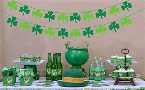 amazoncom felt shamrock clover garland banner  diy