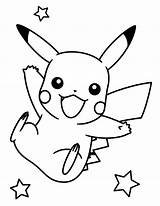 Coloring Pages Pikachu Stars sketch template