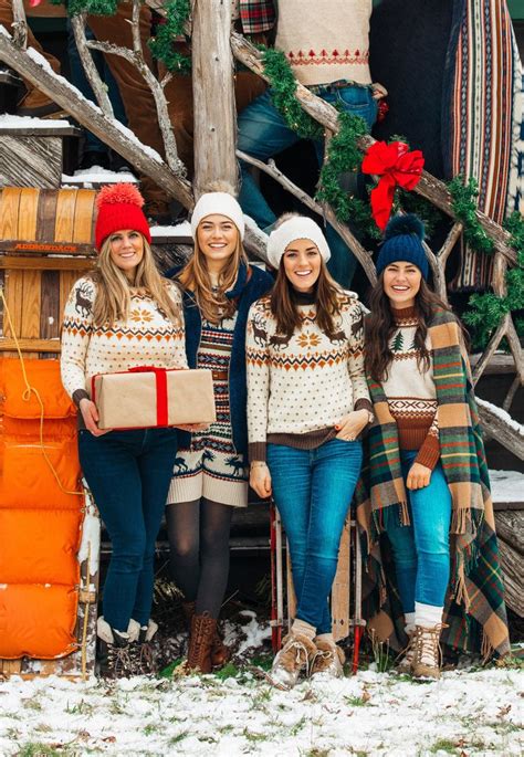 a cozy cabin holiday classy girls wear pearls christmas outfit