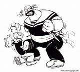 Popeye Bluto Coloring Turn Into Big Pages Printable sketch template