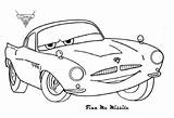 Coloring Cars Finn Mcmissile Disney Printable Kids sketch template