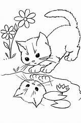 Coloring Pages Cat Pdf Cute sketch template