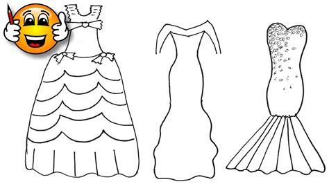 coloring pages  kids party dress dresses  girls coloring