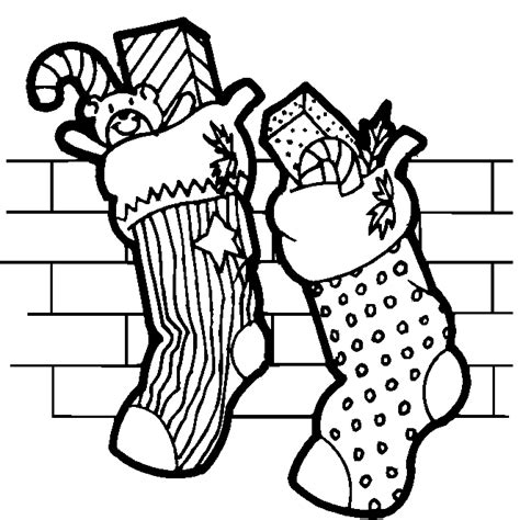 coloring page christmas socks coloring pages
