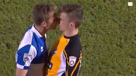 Soccer Player Kisses Opponent On Field Instead Of Fighting Outsports