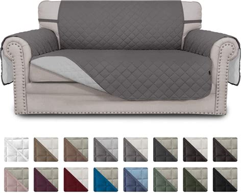 easy  reversible sofa slipcover water resistant couch cover loveseat size graylight gray