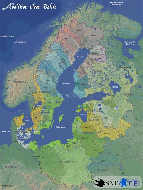baltic sea river basins map baltic sea mappery