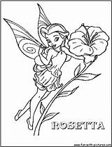 Coloring Pages Disney Fairy Tinkerbell Fairies Rosetta Printable Color Kids Fun Sheets sketch template