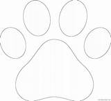 Paw Coloring Print Bear Green Coloring4free Template sketch template