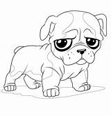 Coloring Puppy Pages Baby Cute Bulldog Dog Puppies Sad Print Drawing Printable Dogs Animals Animal Pic Getcoloringpages Face Getdrawings Newborn sketch template