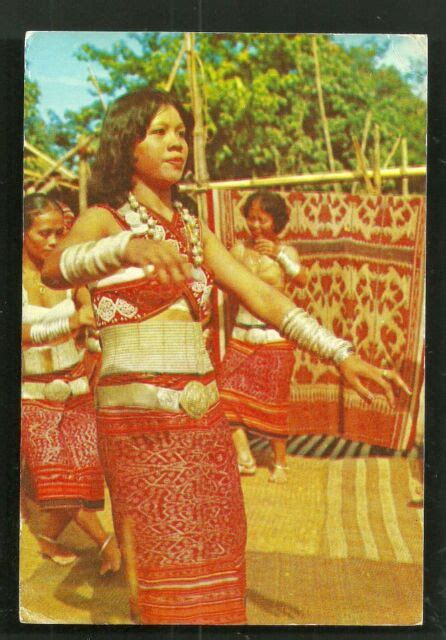 dayak girls dancing costume sarawak borneo malaysia 1979 ebay