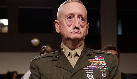 secretary  defense general james mattis showing facial stress working  trump