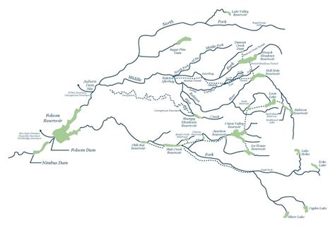 north fork american river map