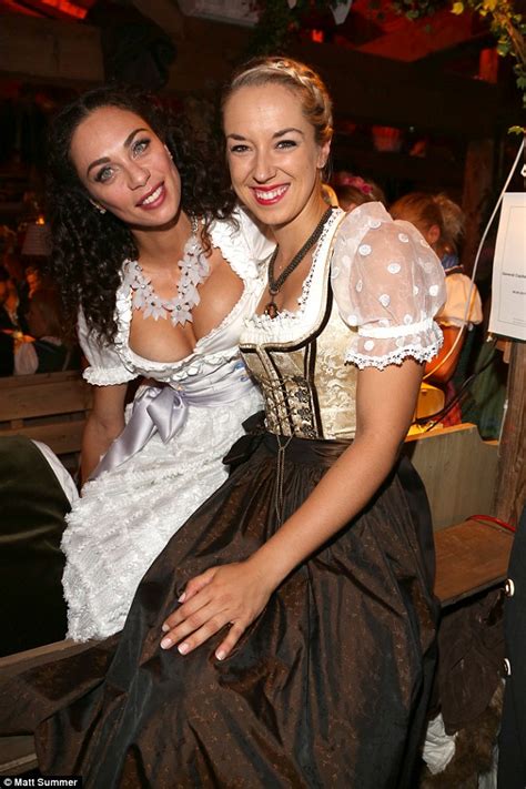 boris becker s wife lilly puts on busty display at oktoberfest in munich daily mail online