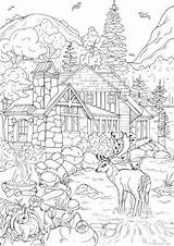 House Woods Coloring Favoreads sketch template
