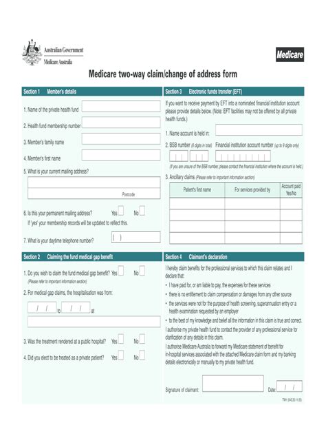 printable medicare claim form printable forms