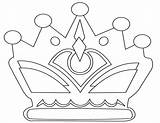 Crown Coloring Pages Princess Template Outline Drawing Queen Kings Tiara Color Crowns King Printable Templates Royal Clipart Colouring Print Cut sketch template