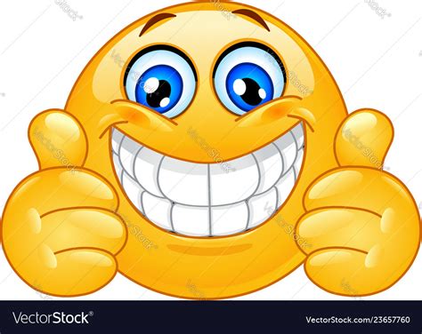 thumbs  happy smiley emoticon clipart royalty  clipart