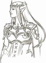 Elf Princess Drawing Line Clipart Sketch Paintingvalley Openclipart Webstockreview sketch template