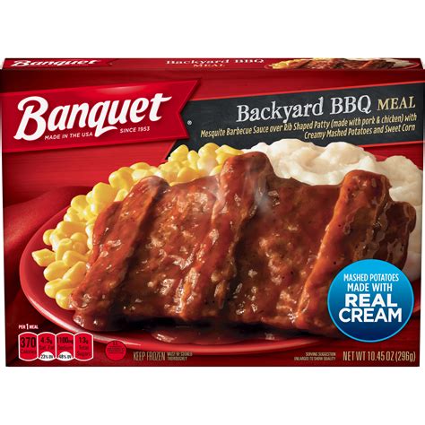 banquet classic backyard bbq frozen single serve meal  ounce