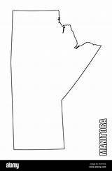 Manitoba Political Outline sketch template