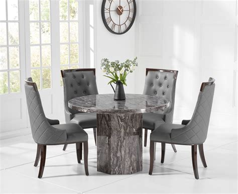 zenas cm grey marble  dining table lycroft interiors