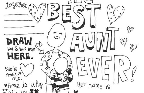 love  auntie coloring page