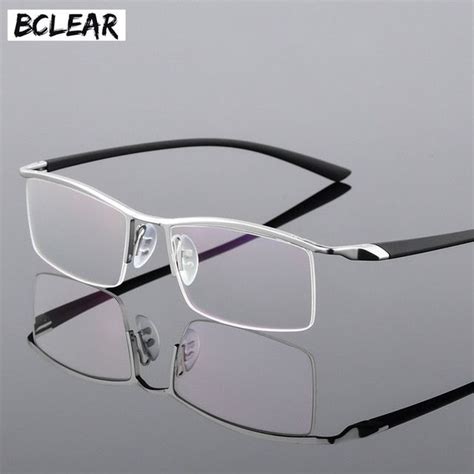 bclear half rim alloy myopia eyewear eyeglasses men prescription