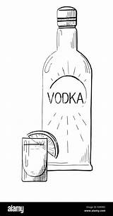 Vodka Flasche Skizze Wodka sketch template