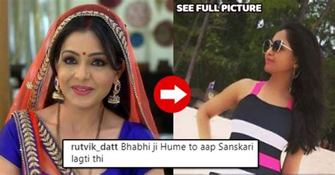 Bhabhiji Actress Shubhangi Got Trolled For Her Bikini Picture She