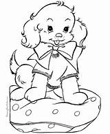 Coloring Puppy Pages Puppies Printable Dog Color Print Sheets Colouring Fun Cute Book Gif sketch template