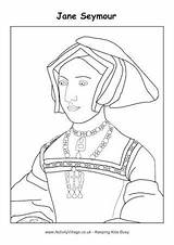Jane Seymour Henry Coloring Pages Viii Colouring Tudor Queen Printable Catherine Anne King Adult Wife Cleves Choose Board Books sketch template