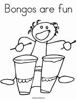 Coloring Bongos Worksheet Fun Favorites Login Add Print Bongo Twistynoodle Ll sketch template