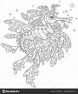 Dragon Sea Leafy Illustration Depositphotos Alexbannykh sketch template