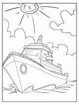 Cruiseschip Kleurplaat sketch template