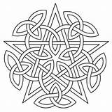 Coloring Pentagram Celtic Pentacle Pages Patterns Embroidery Designs Symbols Wicca Knotwork Mandala Wiccan Pagan Quilt Knot Unique Knots Regency Urbanthreads sketch template