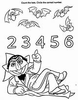 Count Elmo Colouring Bats sketch template