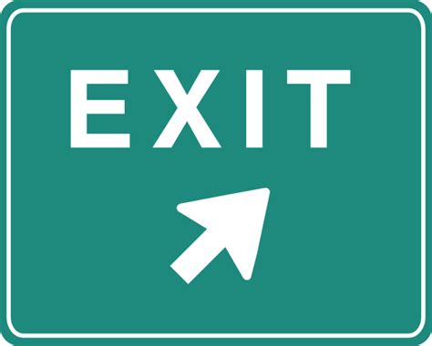 plain highway exit sign clip art  clkercom vector clip art