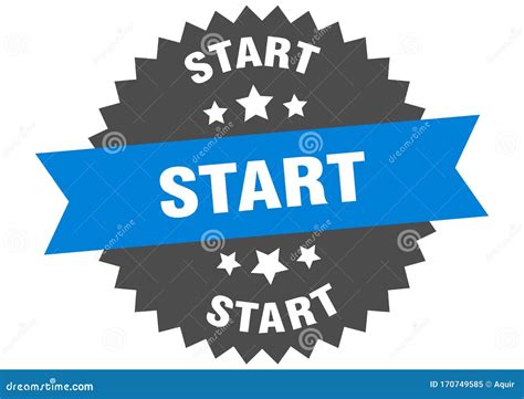 start sign start circular band label start sticker stock vector illustration  peeler