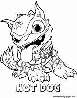 Skylanders Hot Dog Coloring Giants Fire Series1 Pages Printable Online Color sketch template